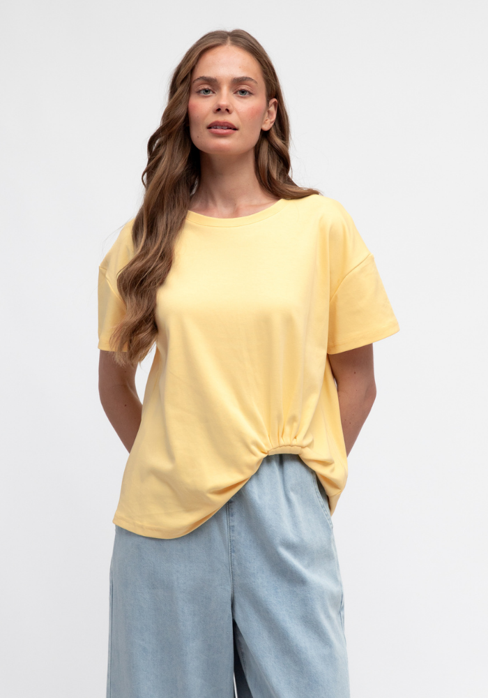JESSIE EASY TUCK TEE - BUTTER YELLOW