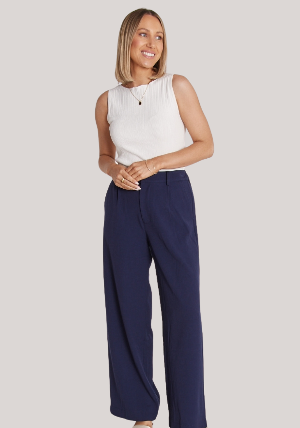 FEATHER + NOISE ANDIE PANT - NAVY