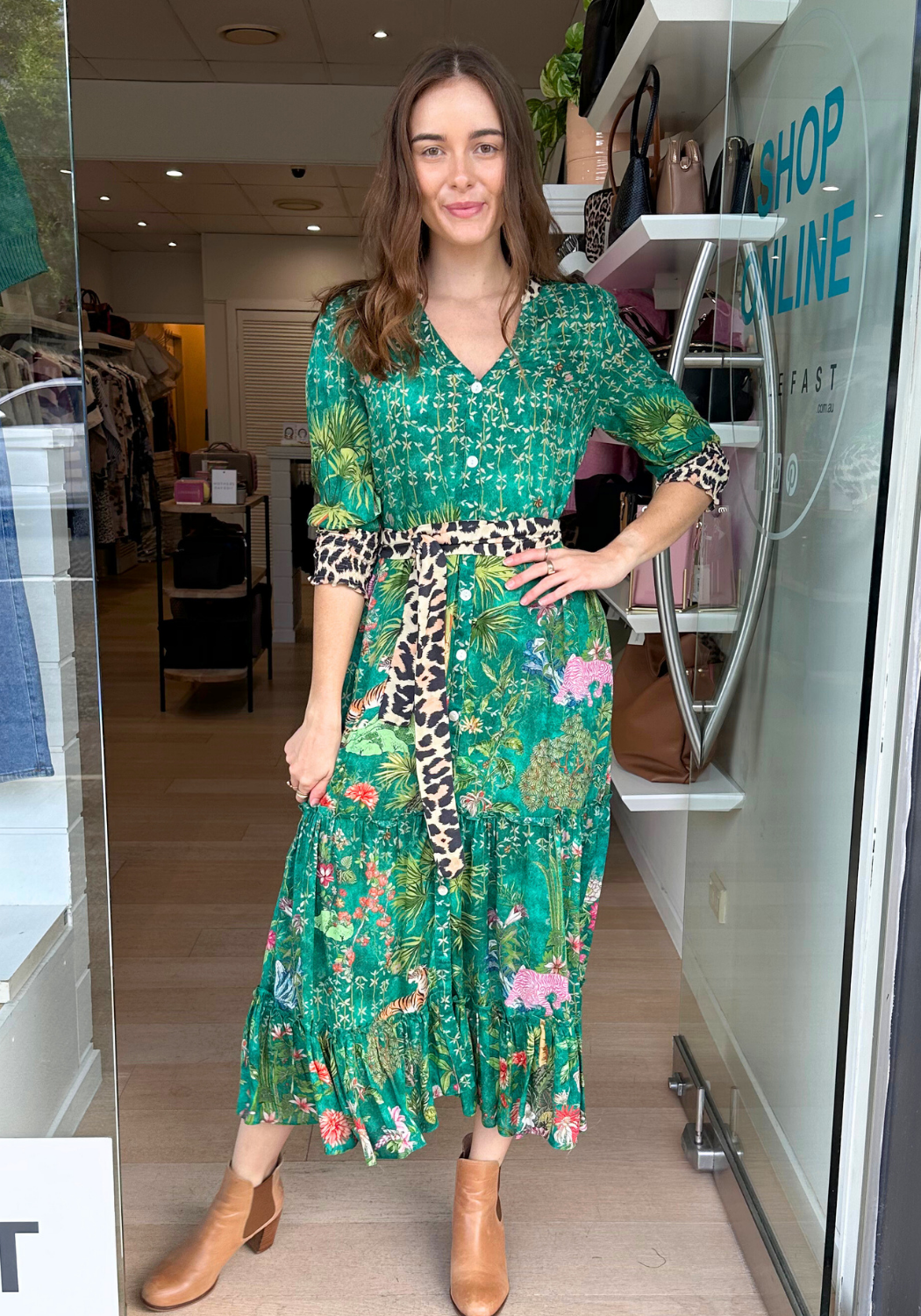 RUBY YAYA NOUVEAU MAXI - GREEN PRINT