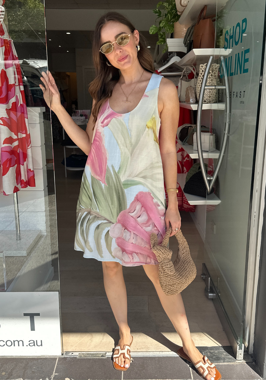 LIORA SHIFT DRESS - PASTEL FLORAL