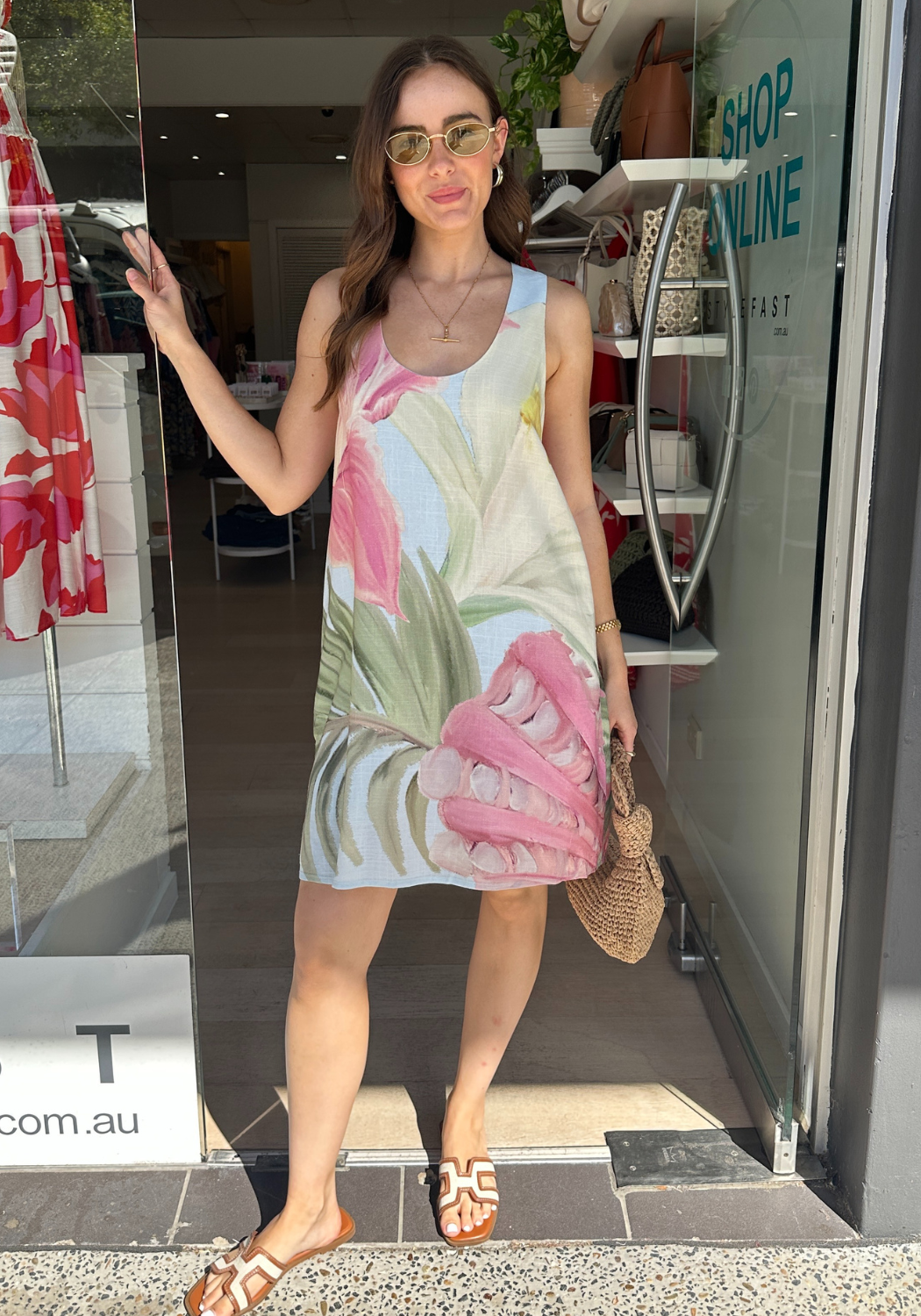 LIORA SHIFT DRESS - PASTEL FLORAL