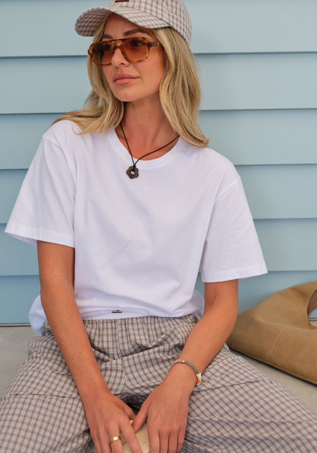 CERES LIFE STEVIE SLOUCHY TEE - WHITE
