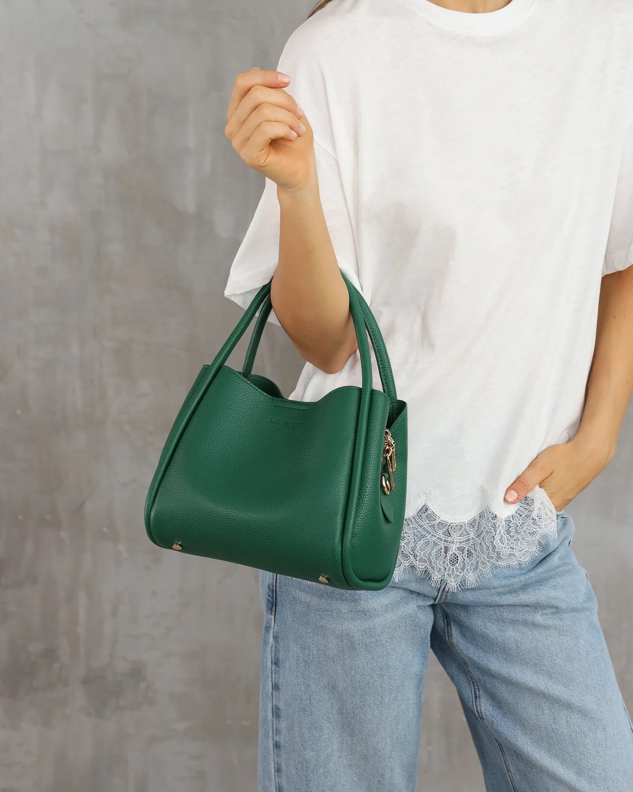 LOUENHIDE STEFFI MINI TOTE BAG - GREEN