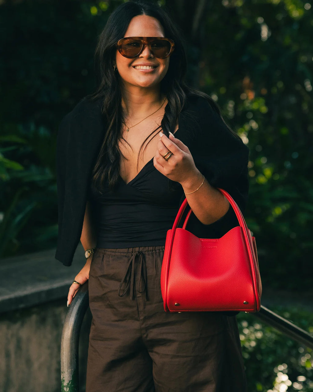 LOUENHIDE STEFFI MINI TOTE BAG - RED