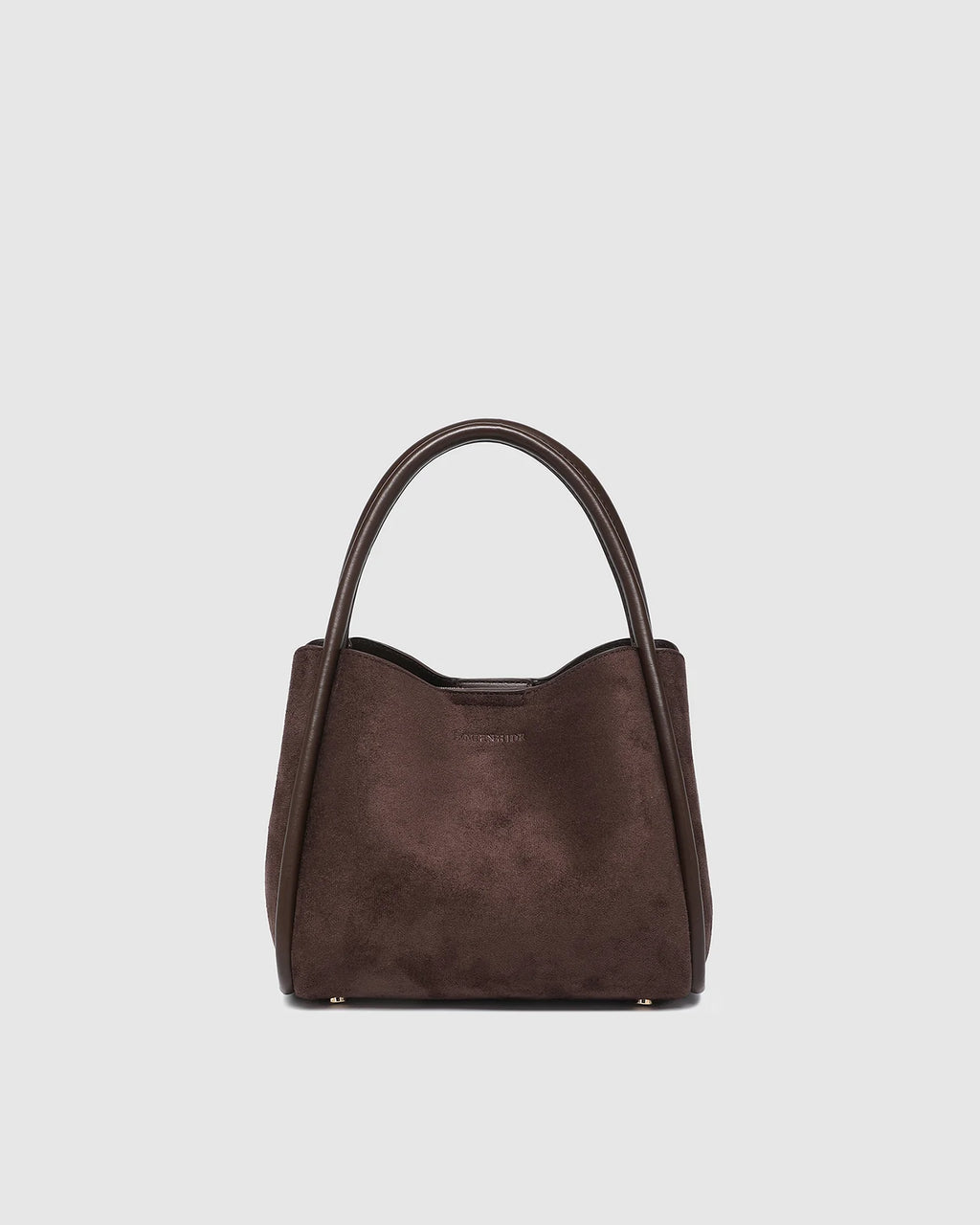LOUENHIDE STEFFIE SUEDETTE MINI TOTE BAG - CHOCOLATE