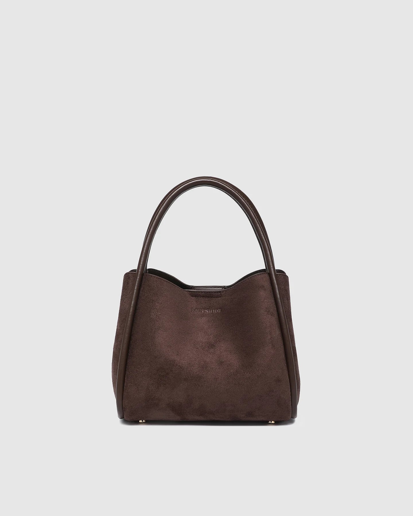 LOUENHIDE STEFFIE SUEDETTE MINI TOTE BAG - CHOCOLATE