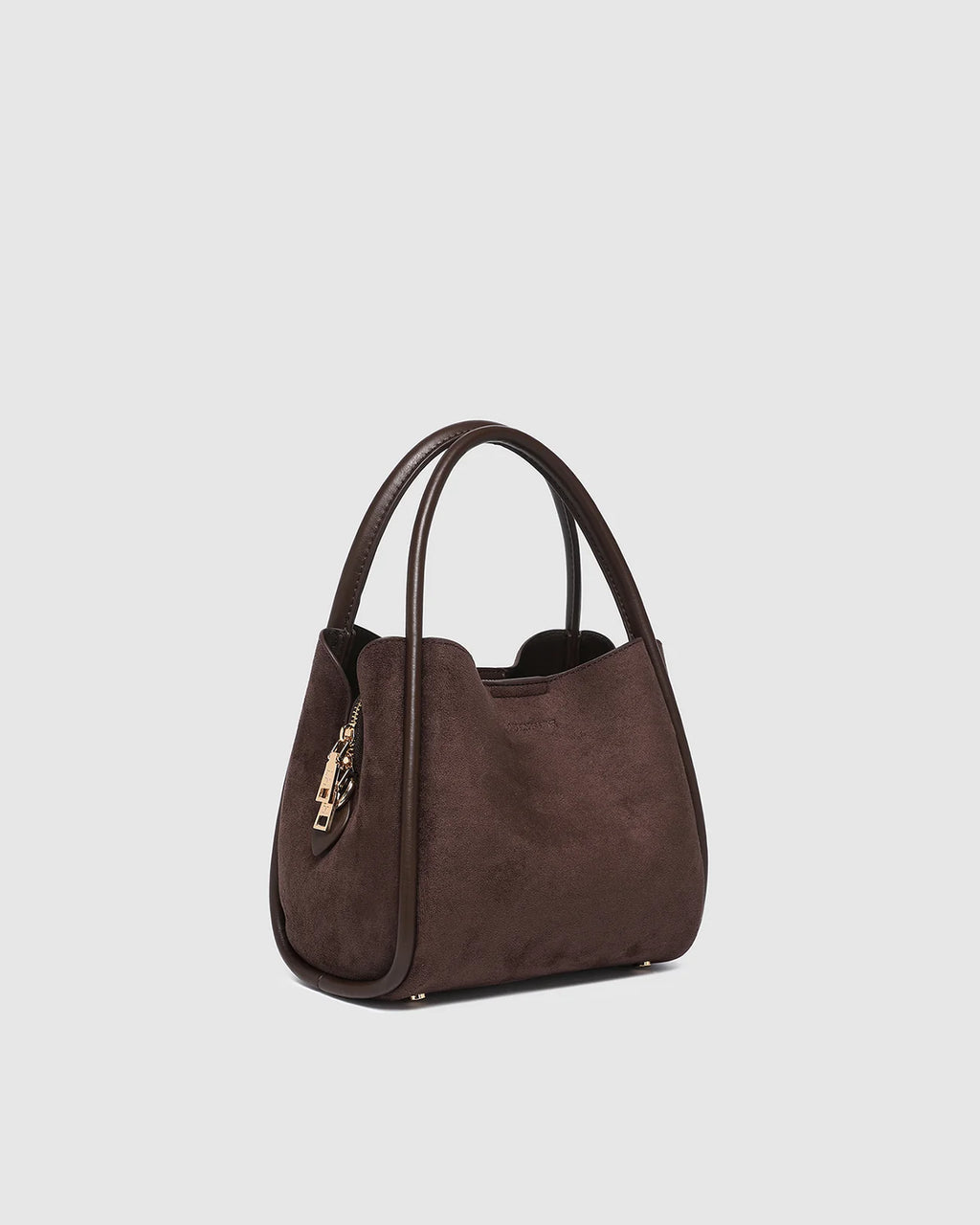 LOUENHIDE STEFFIE SUEDETTE MINI TOTE BAG - CHOCOLATE