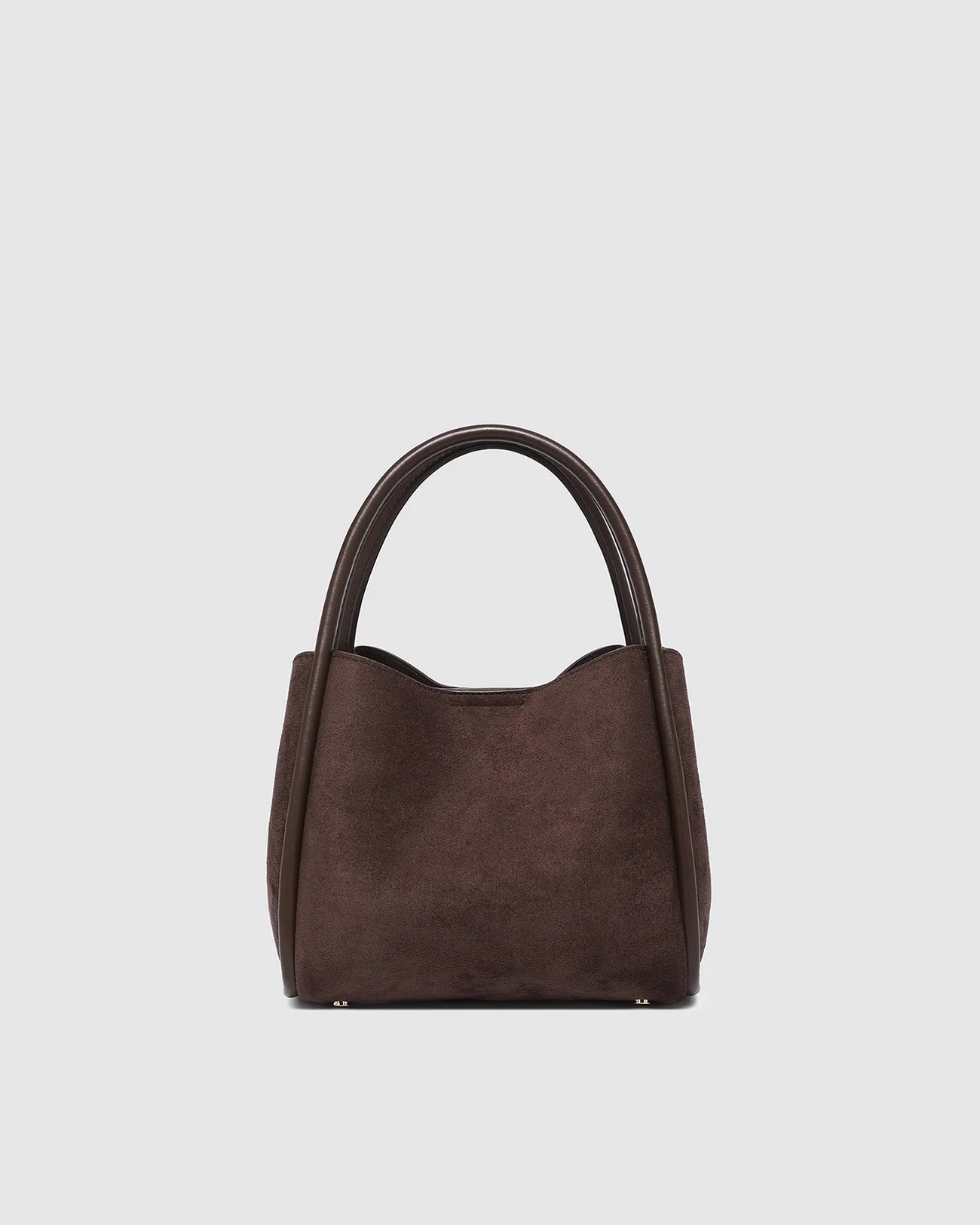 LOUENHIDE STEFFIE SUEDETTE MINI TOTE BAG - CHOCOLATE