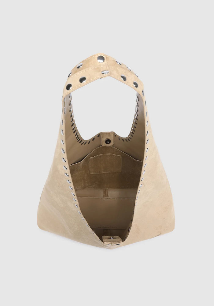 LOUENHIDE HAILEY SUEDETTE SHOULDER BAG - BLONDE