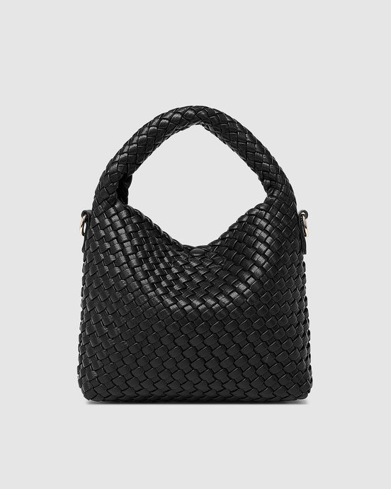 LOUENHIDE GABBY MINI WOVEN BAG - BLACK