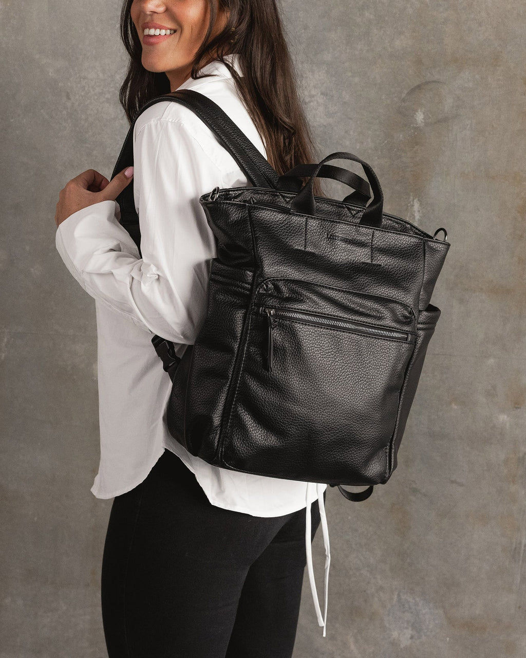 LOUENHIDE BABY BRONX BACKPACK - BLACK
