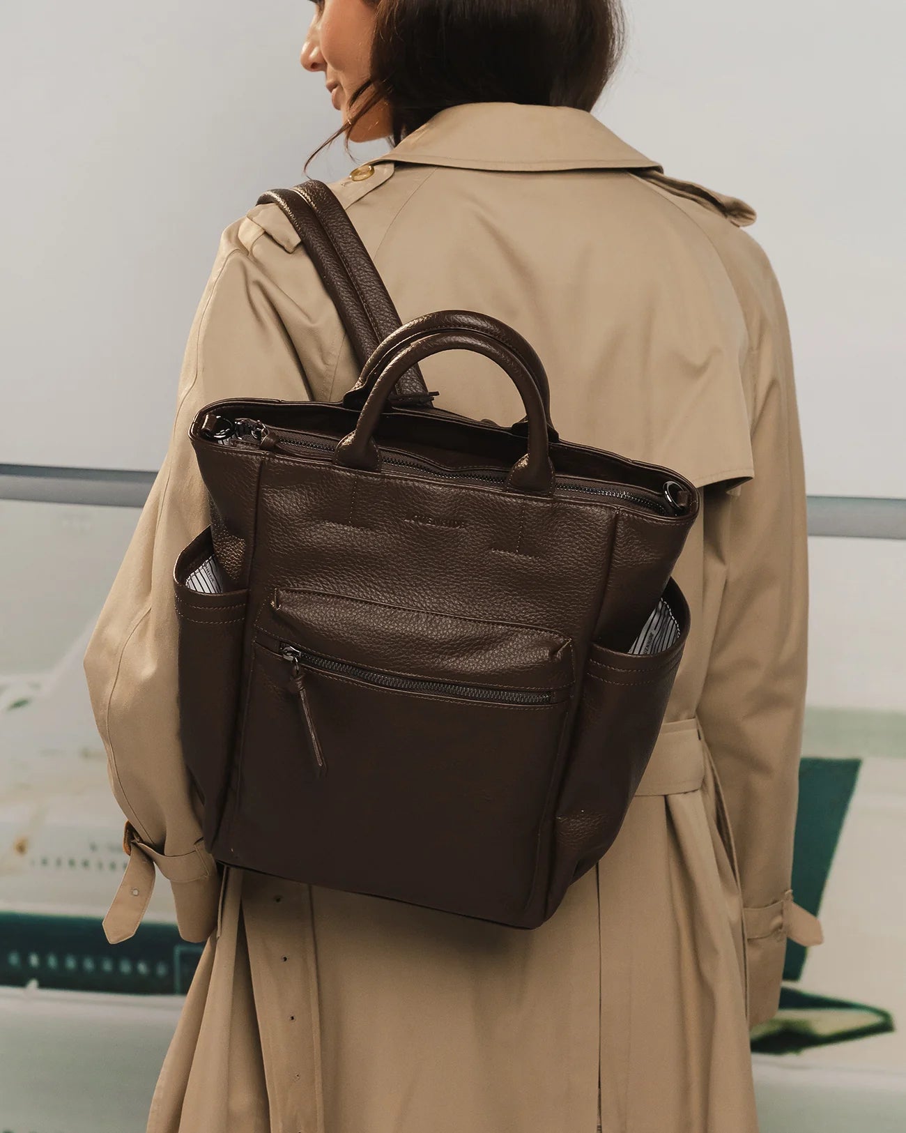 LOUENHIDE BABY BRONX BACKPACK - CHOCOLATE