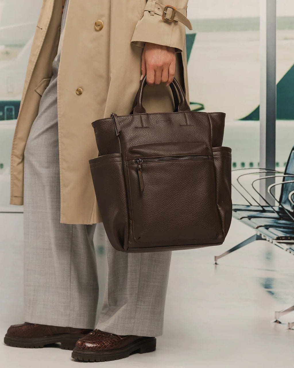 LOUENHIDE BABY BRONX BACKPACK - CHOCOLATE