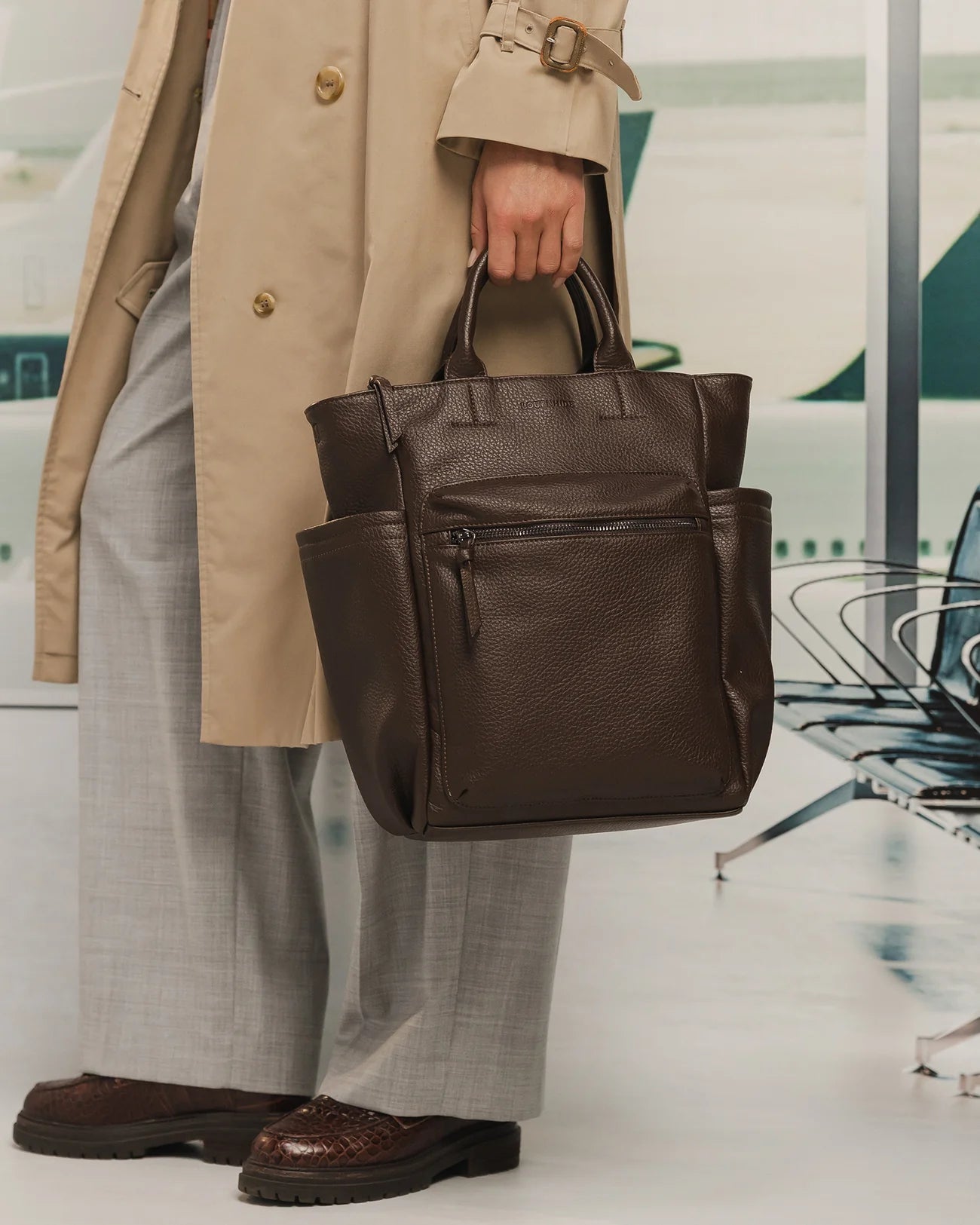 LOUENHIDE BABY BRONX BACKPACK - CHOCOLATE