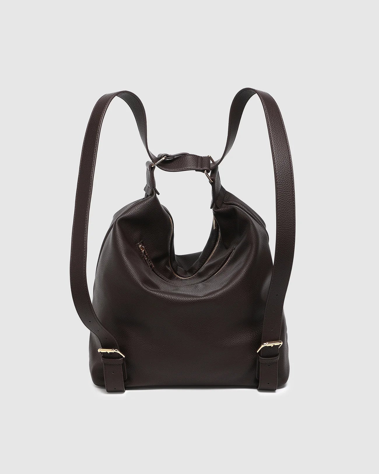 LOUENHIDE MILEY CONVERTIBLE BACKPACK - CHOCOLATE
