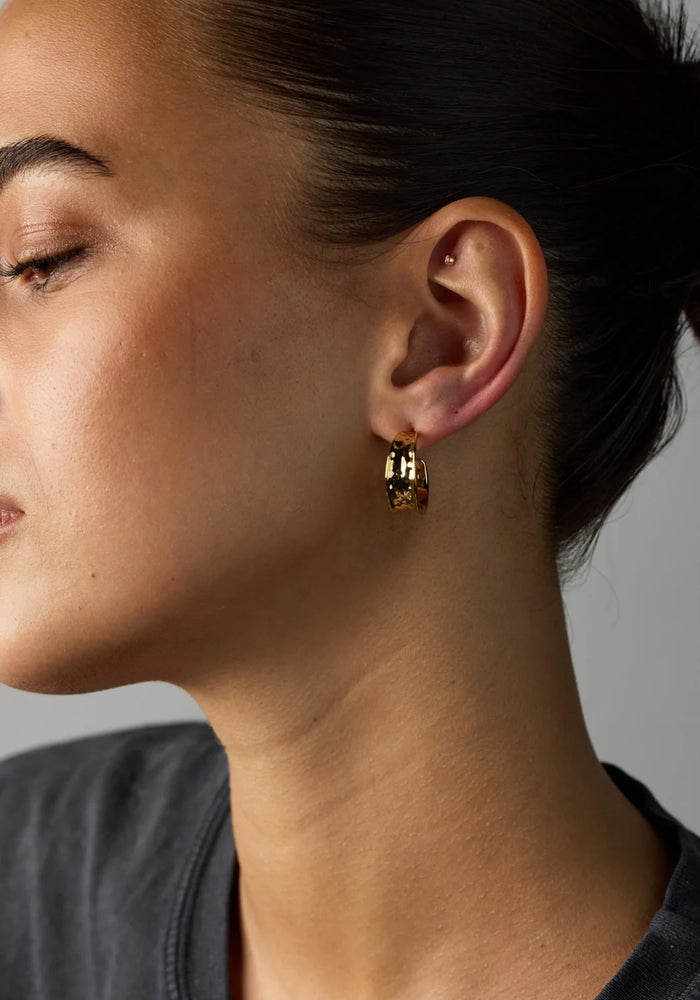 ZAFINO BIANCA MINI HOOPS - GOLD