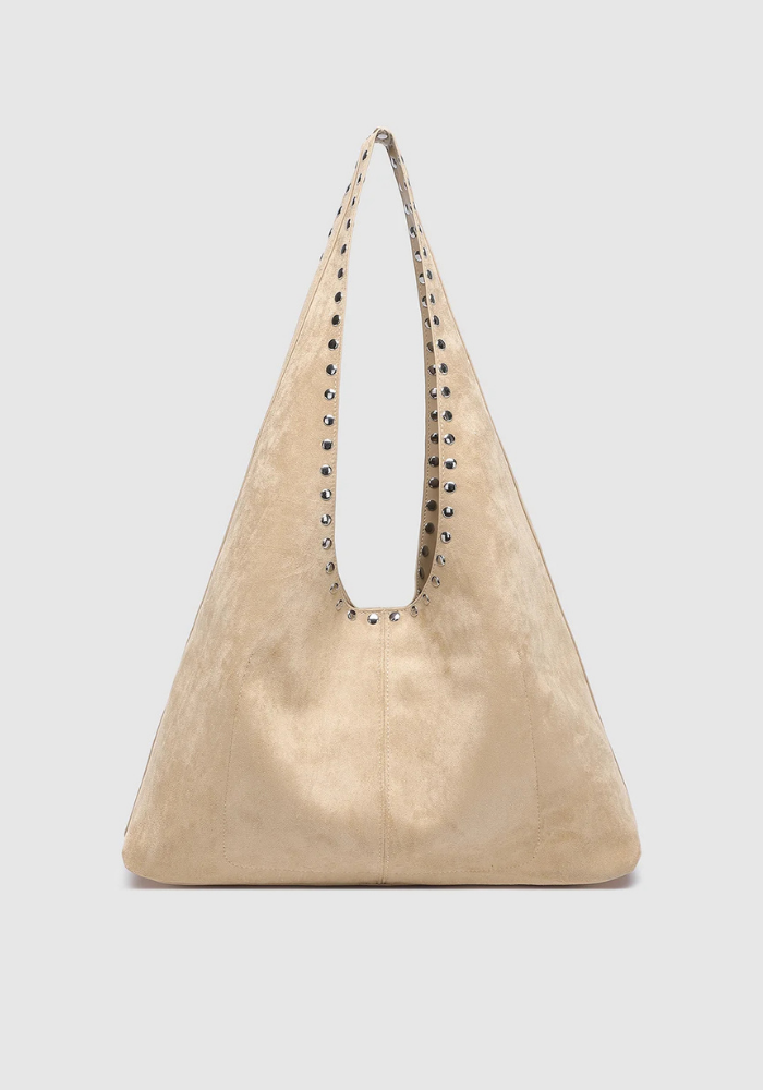 LOUENHIDE HAILEY SUEDETTE SHOULDER BAG - BLONDE