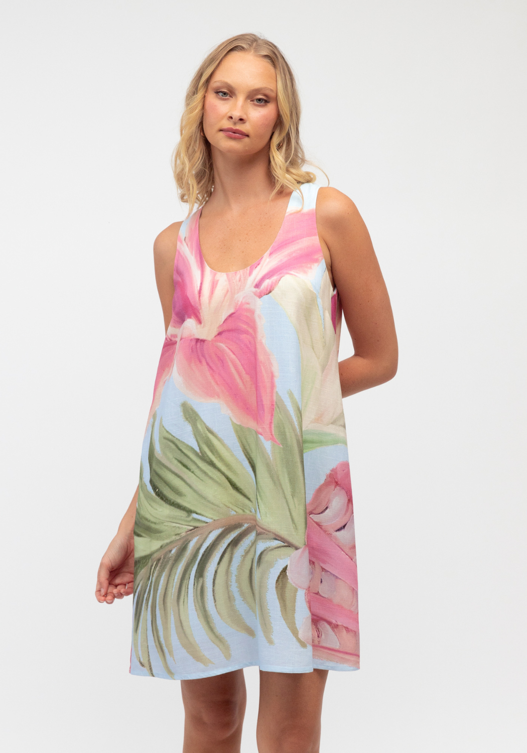 LIORA SHIFT DRESS - PASTEL FLORAL