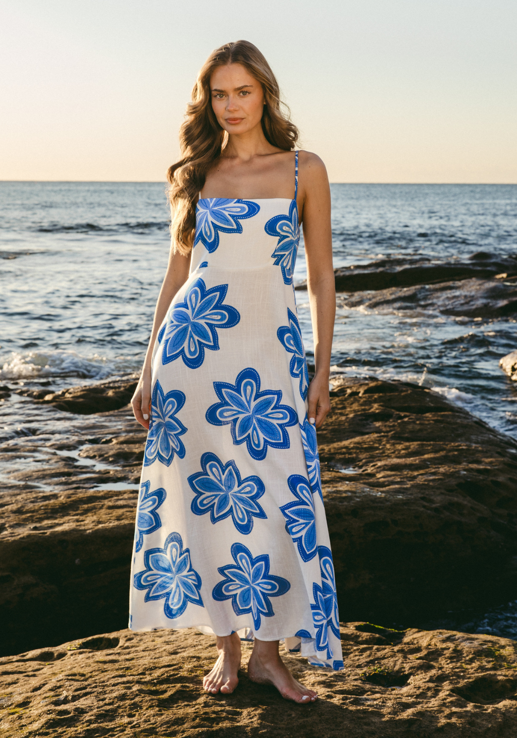SORRENTO MAXI DRESS - BLUE PRINT