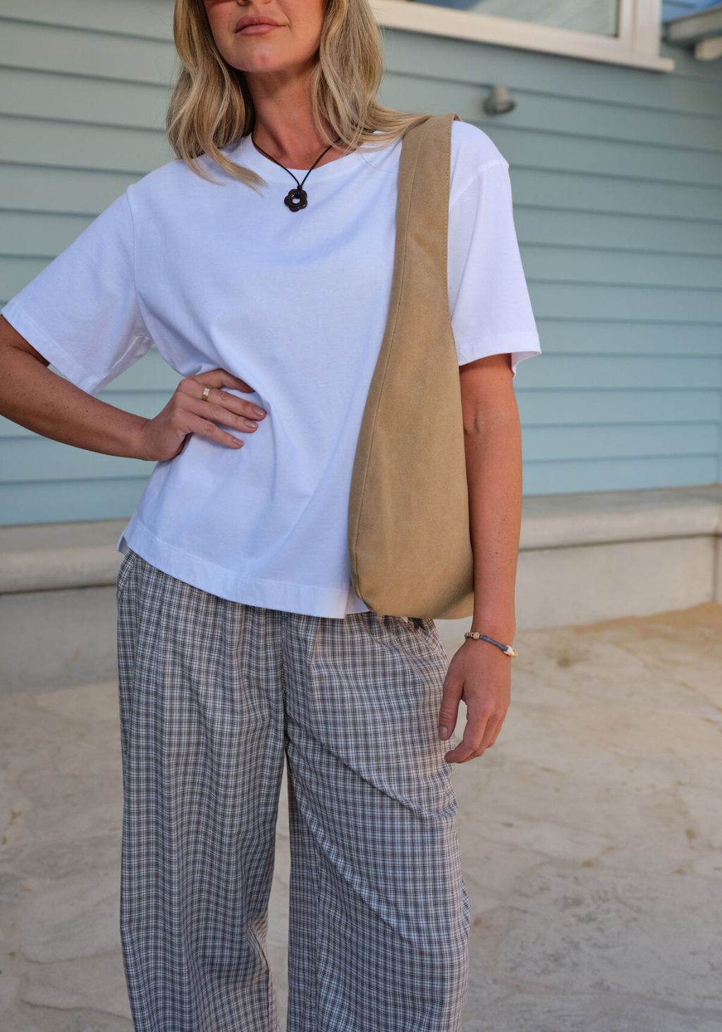 CERES LIFE STEVIE SLOUCHY TEE - WHITE