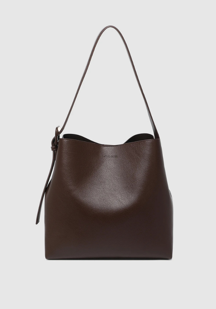LOUENHIDE PEYTON SHOULDER BAG - CHOCOLATE