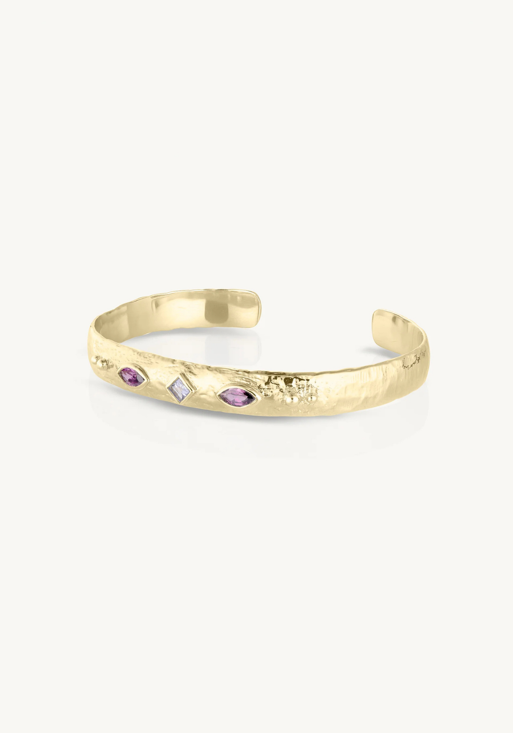 TONI MAY CORONET IOLITE & RHODOLITE CUFF - GOLD