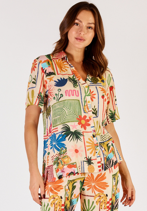 LULALIFE ELLERY SHIRT - MULTI PRINT