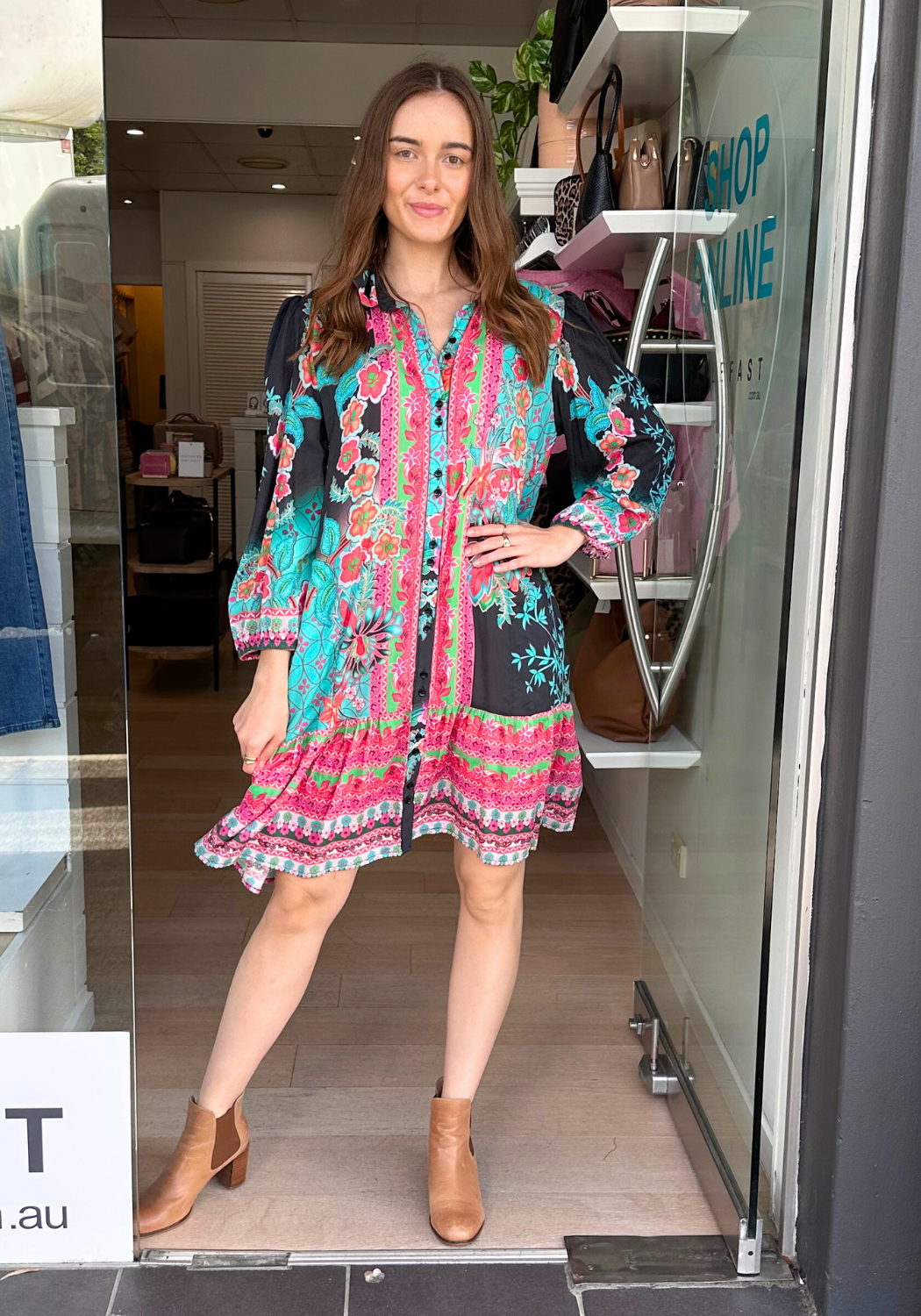 LULALIFE RAMONA DRESS - MULTI PRINT