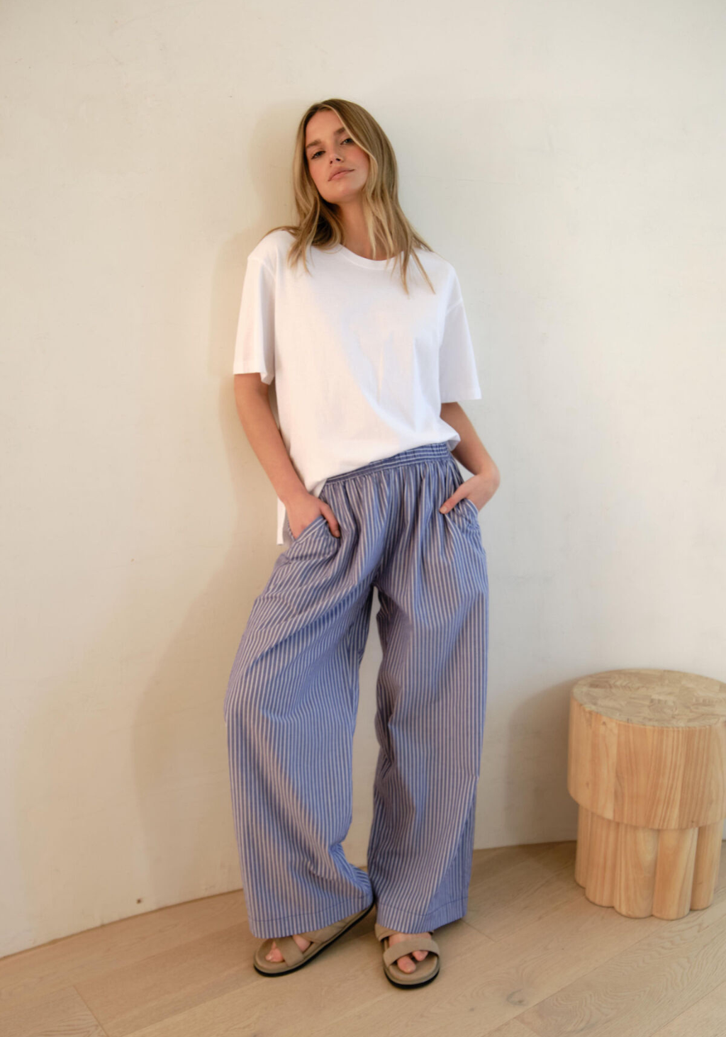 CERES LIFE STEVIE SLOUCHY TEE - WHITE