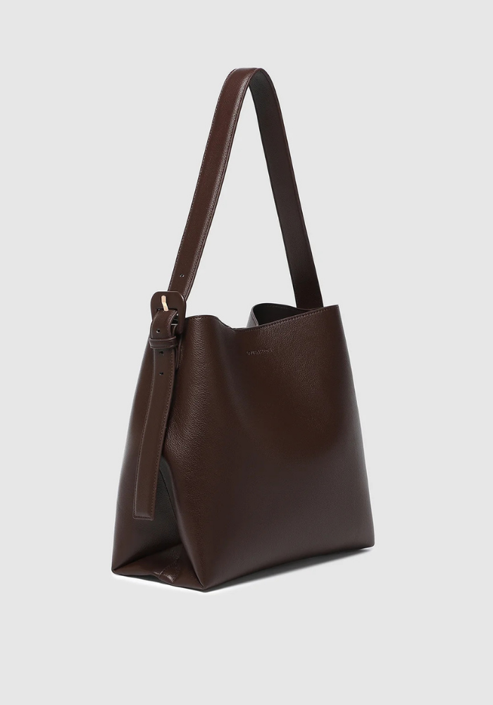 LOUENHIDE PEYTON SHOULDER BAG - CHOCOLATE