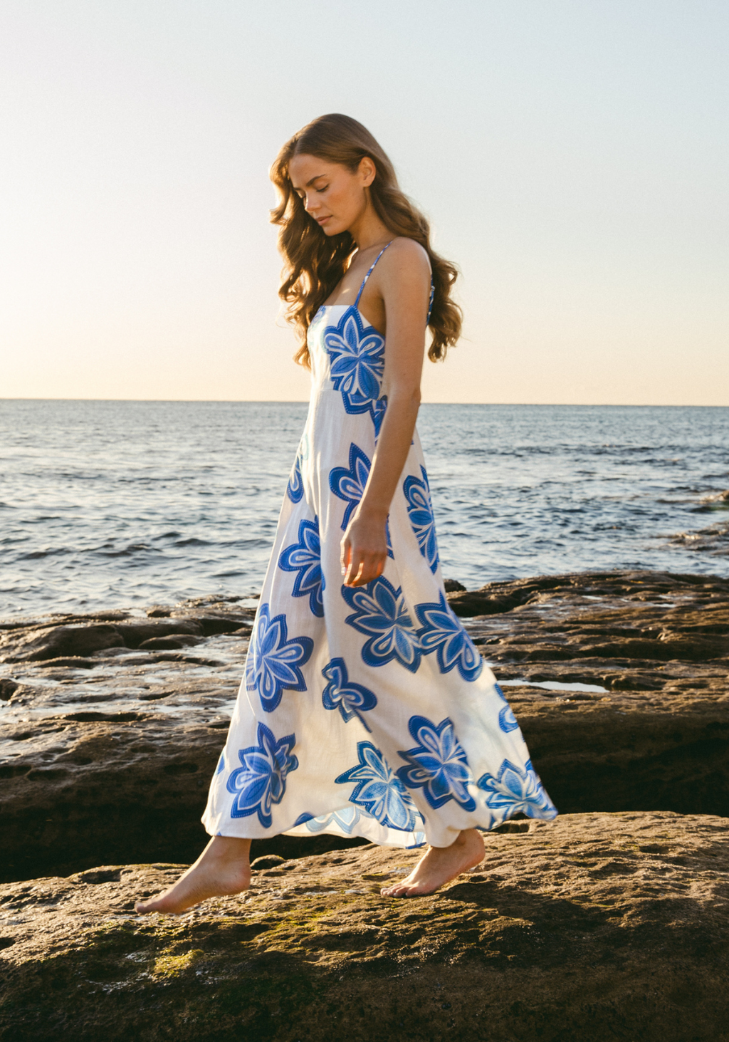 SORRENTO MAXI DRESS - BLUE PRINT