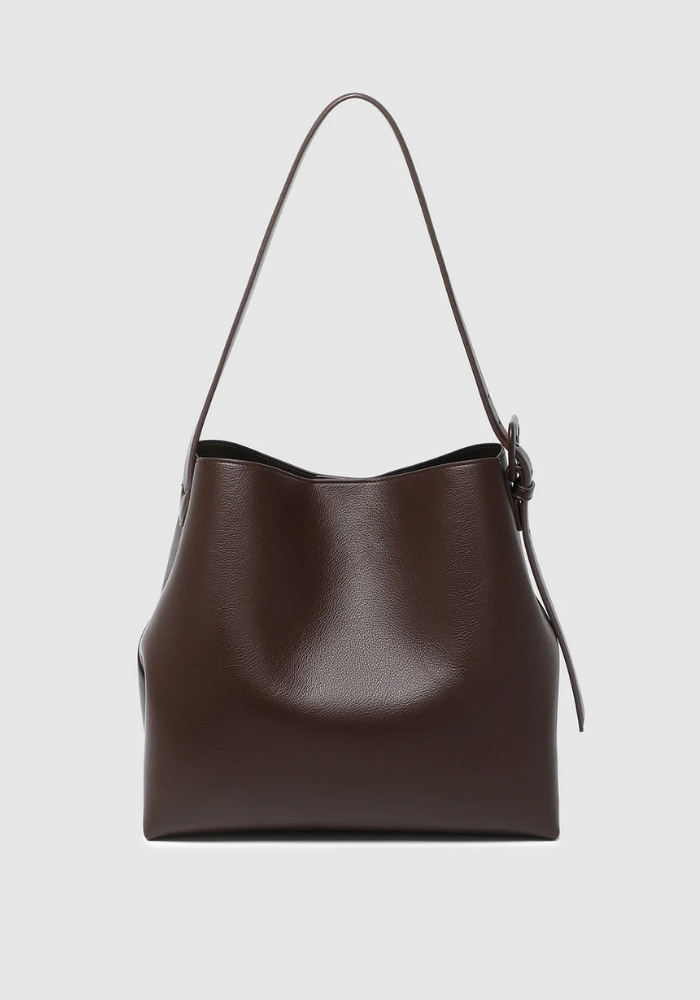 LOUENHIDE PEYTON SHOULDER BAG - CHOCOLATE