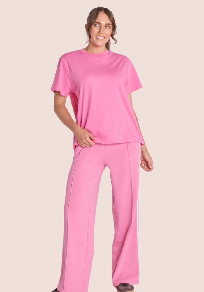FEATHER + NOISE CARTER TEE - PINK