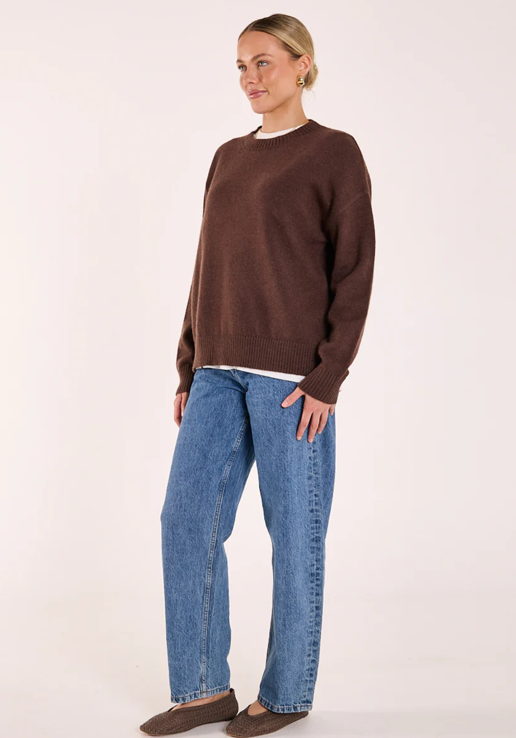 FEATHER + NOISE MARGOT KNIT - CHOCOLATE