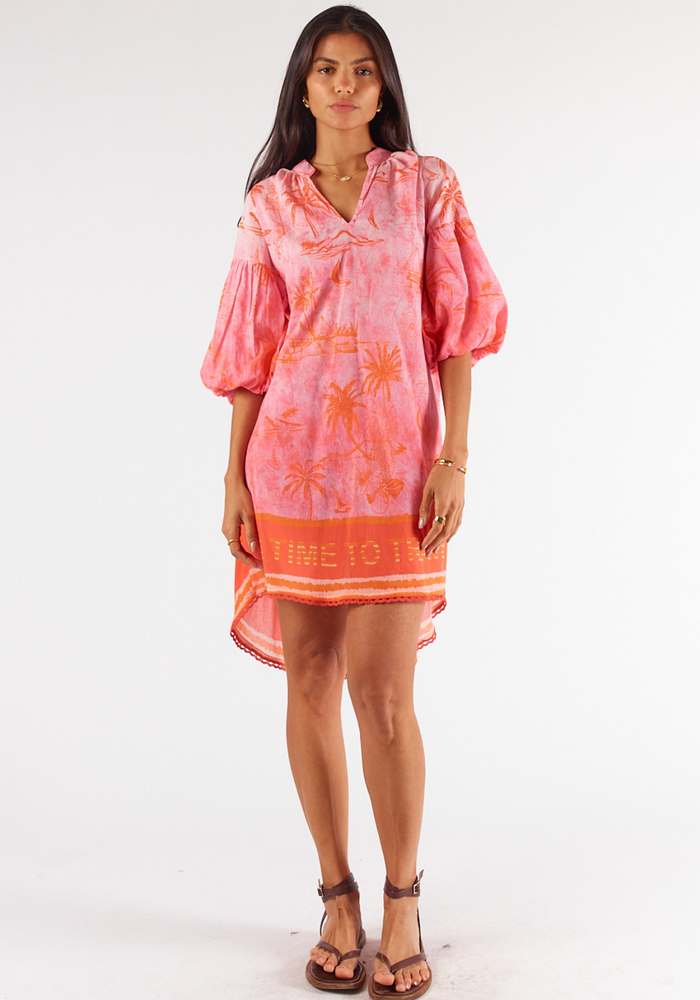 Load image into Gallery viewer, RUBYYAYA SEAWORLD DRESS - CORAL