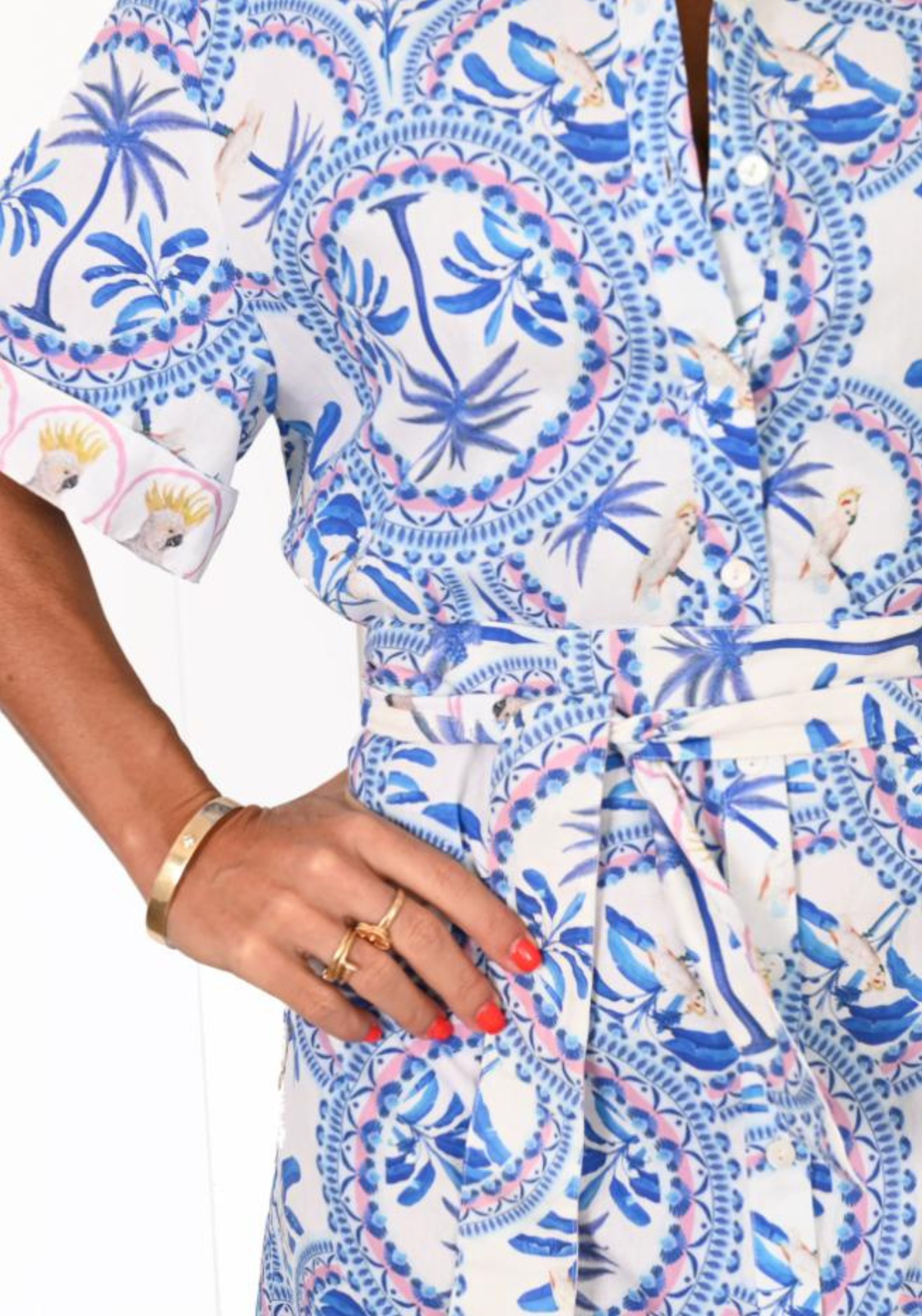 ADELE MINI DRESS - ISLAND ESCAPE PRINT