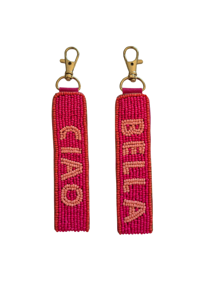 ZODA BEADED KEY CHAIN - CIAO BELLA PINK