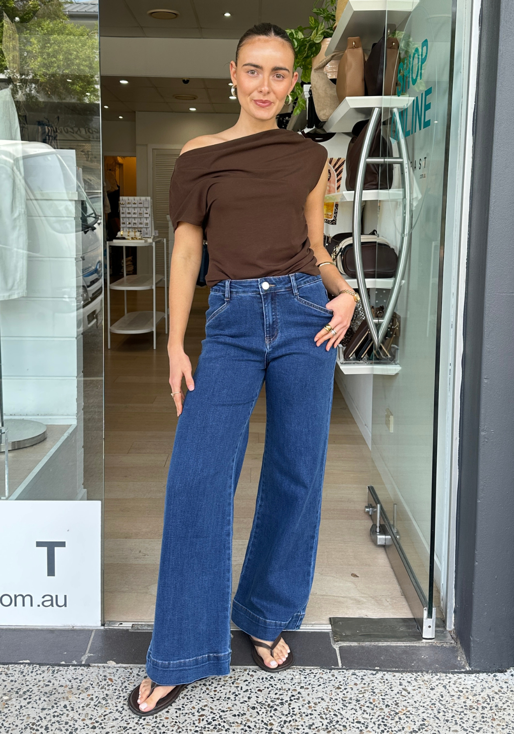CASPER WIDE LEG JEANS - DARK INDIGO