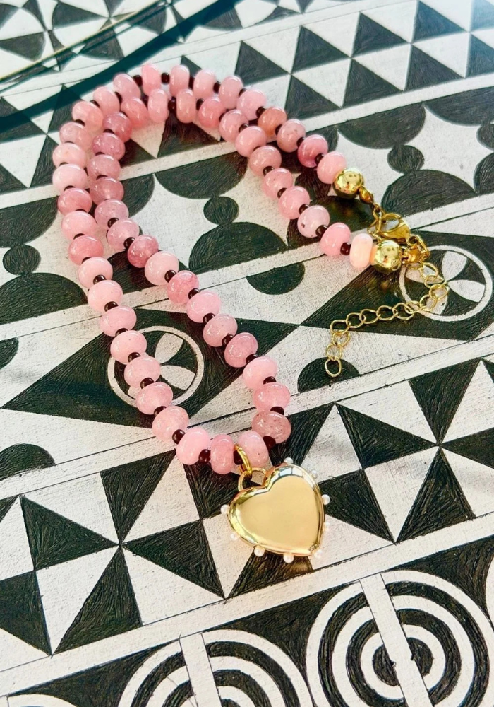 MOSK MELBOURNE LOVE NOTE NECKLACE - PINK