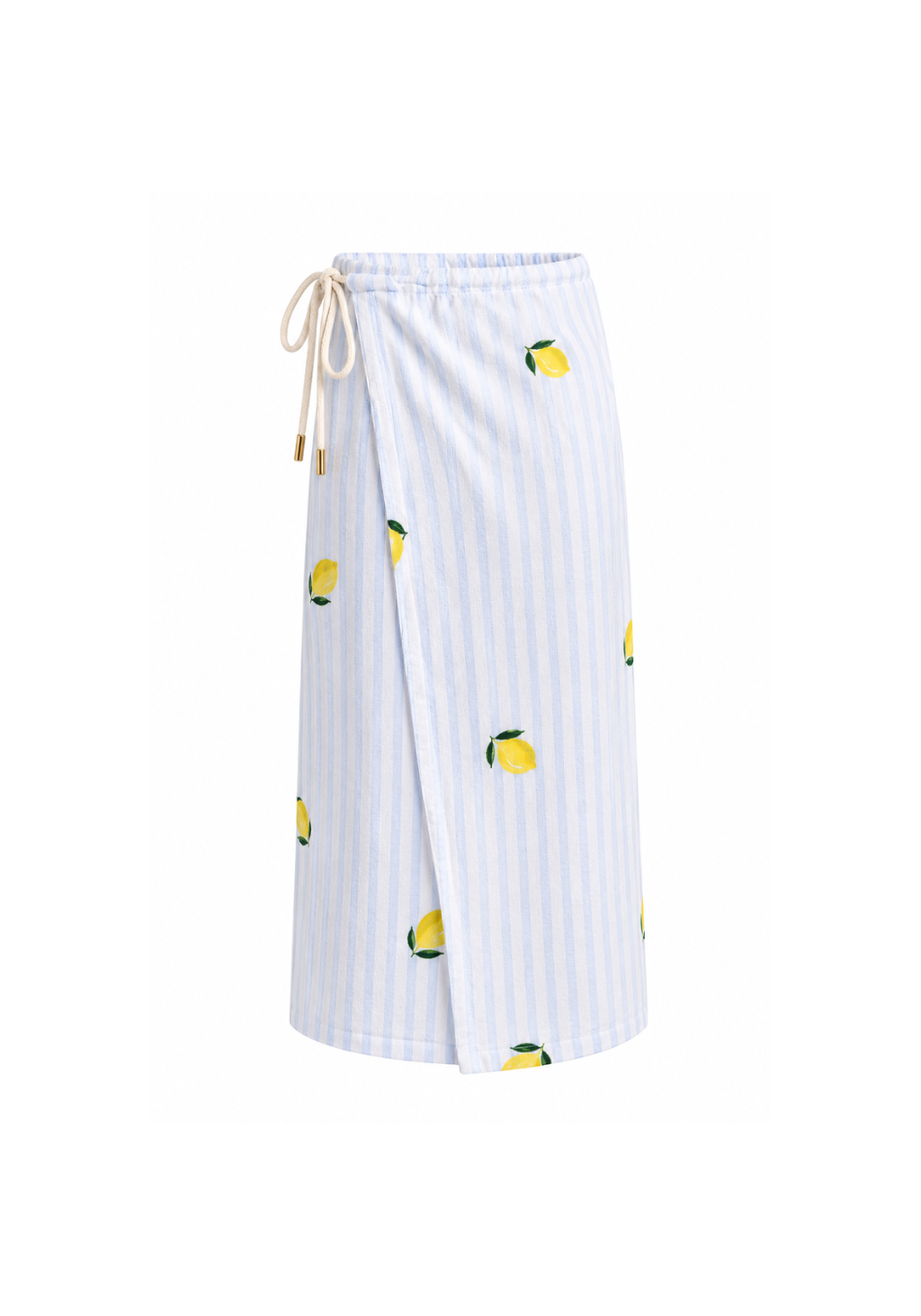 SASSY SURF POSITANO BEACH TOWEL SKIRT - LEMON PRINT