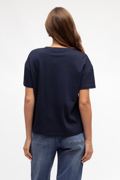 JESSIE EASY TUCK TEE - NAVY