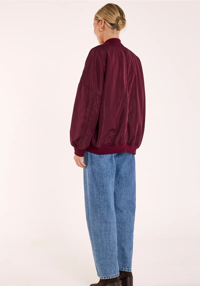 FEATHER + NOISE DEVON BOMBER - MARRON