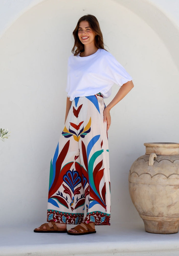 Load image into Gallery viewer, ADELAIDE PALAZZO PANTS - MULTI PRINT