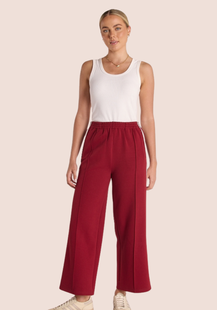 NOAH CROPPED PANT - BURGUNDY