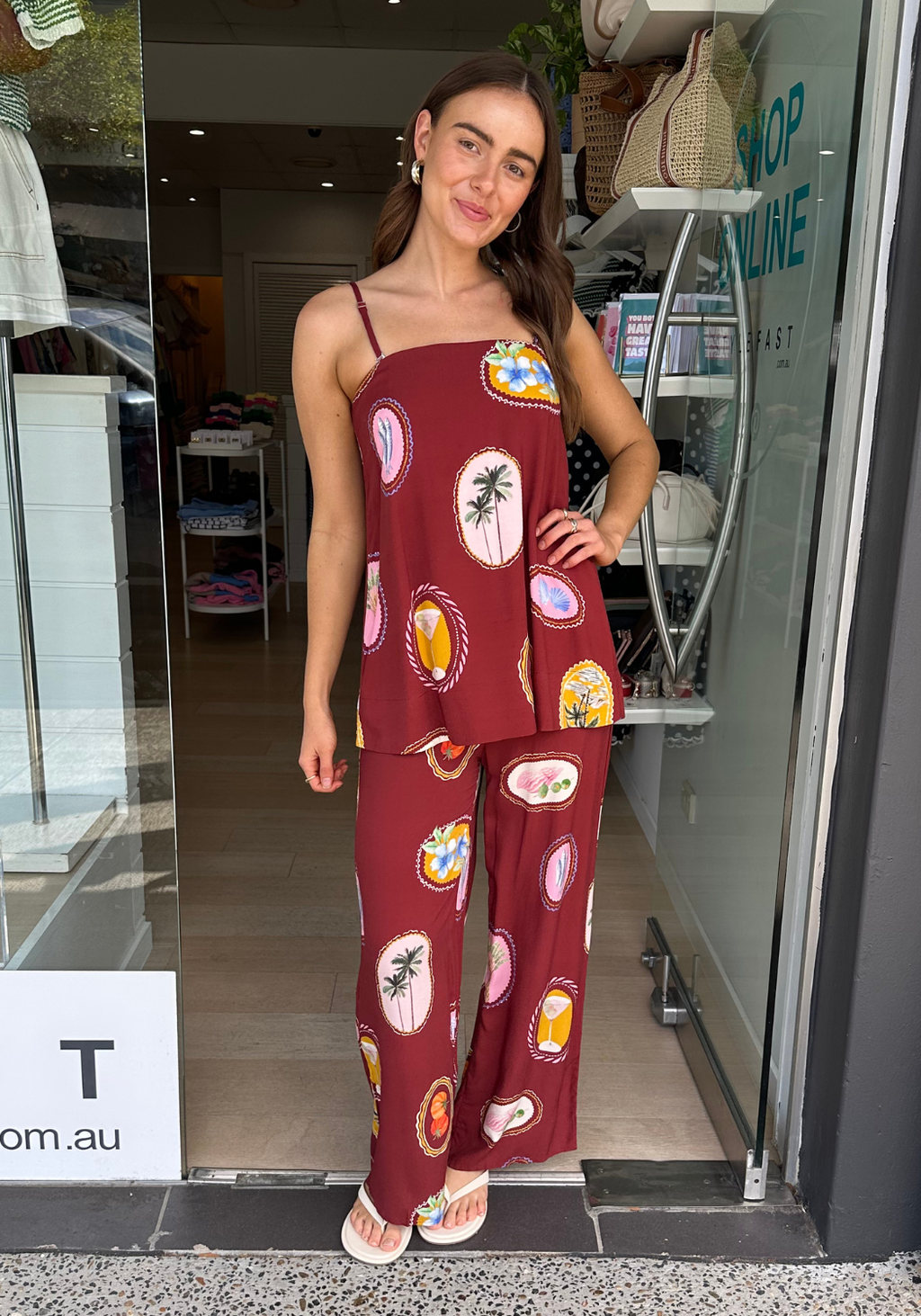 SHARNI TUBE TOP - VACAY PRINT