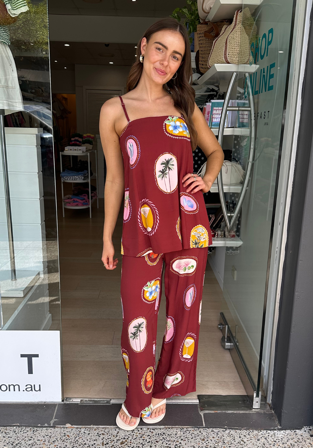 SHARNI RELAXED PANTS - VACAY PRINT