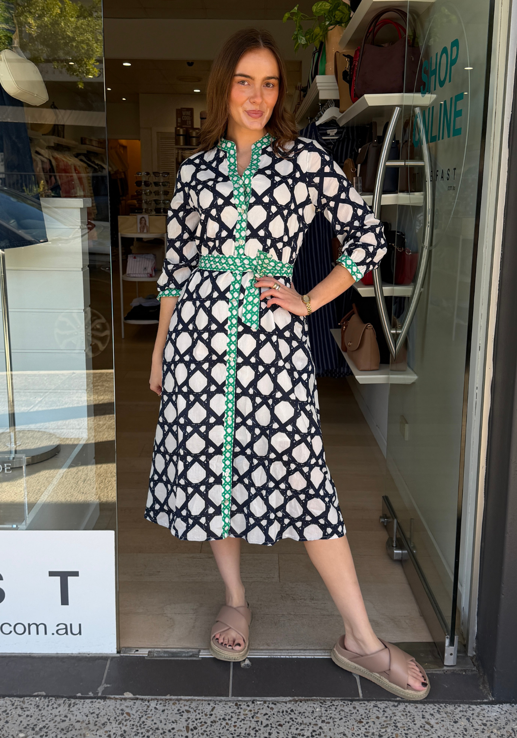 ELYSE DRESS - BLUE PRINT