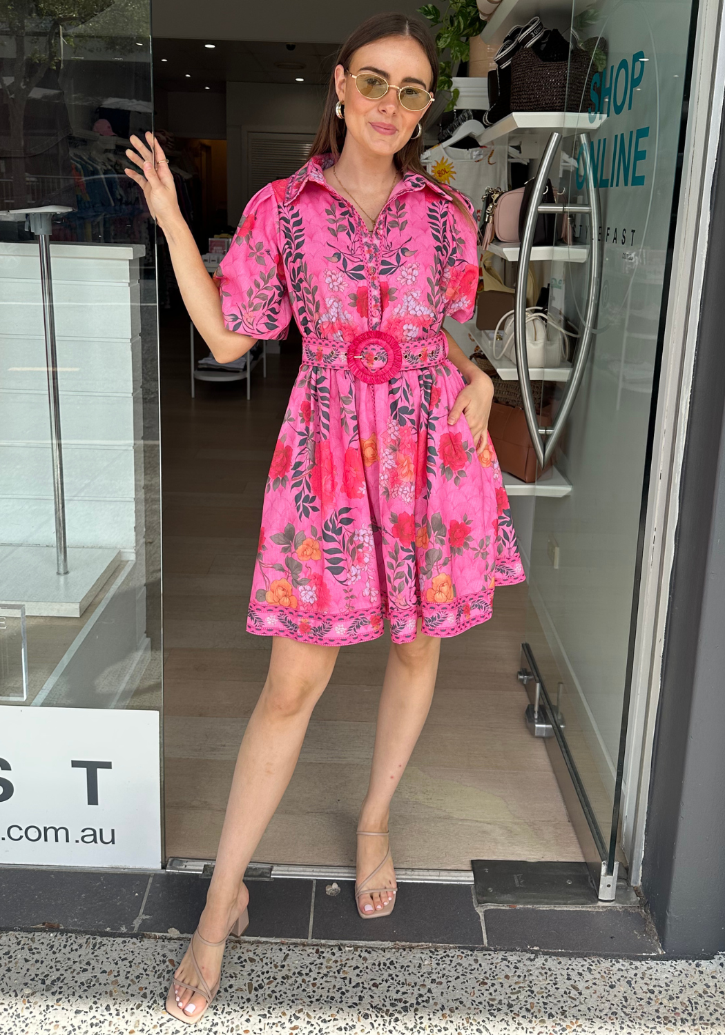 LILIBETH MINI DRESS - PINK FLORAL