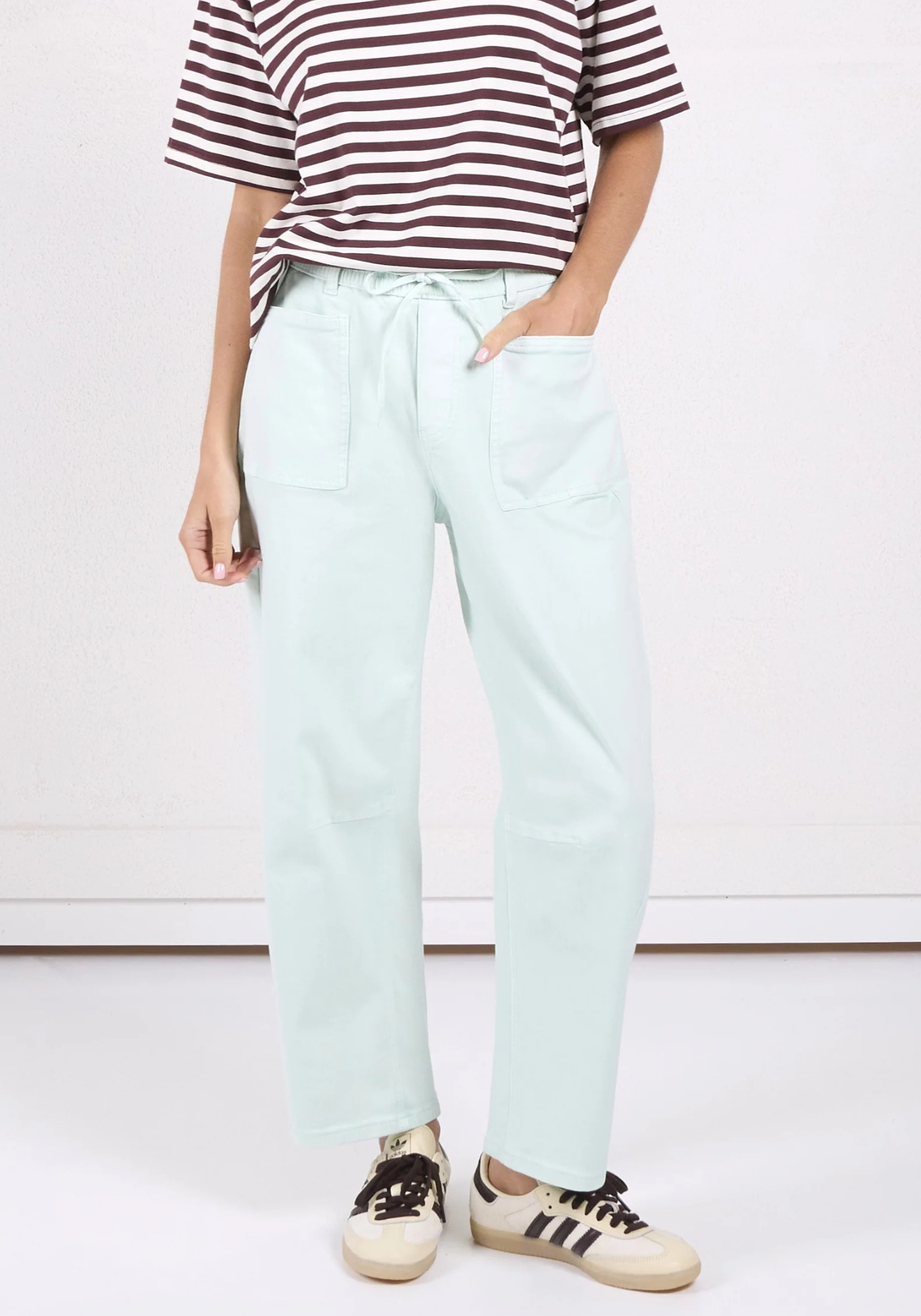 LEO DENIM BARREL JEANS - SEA MIST