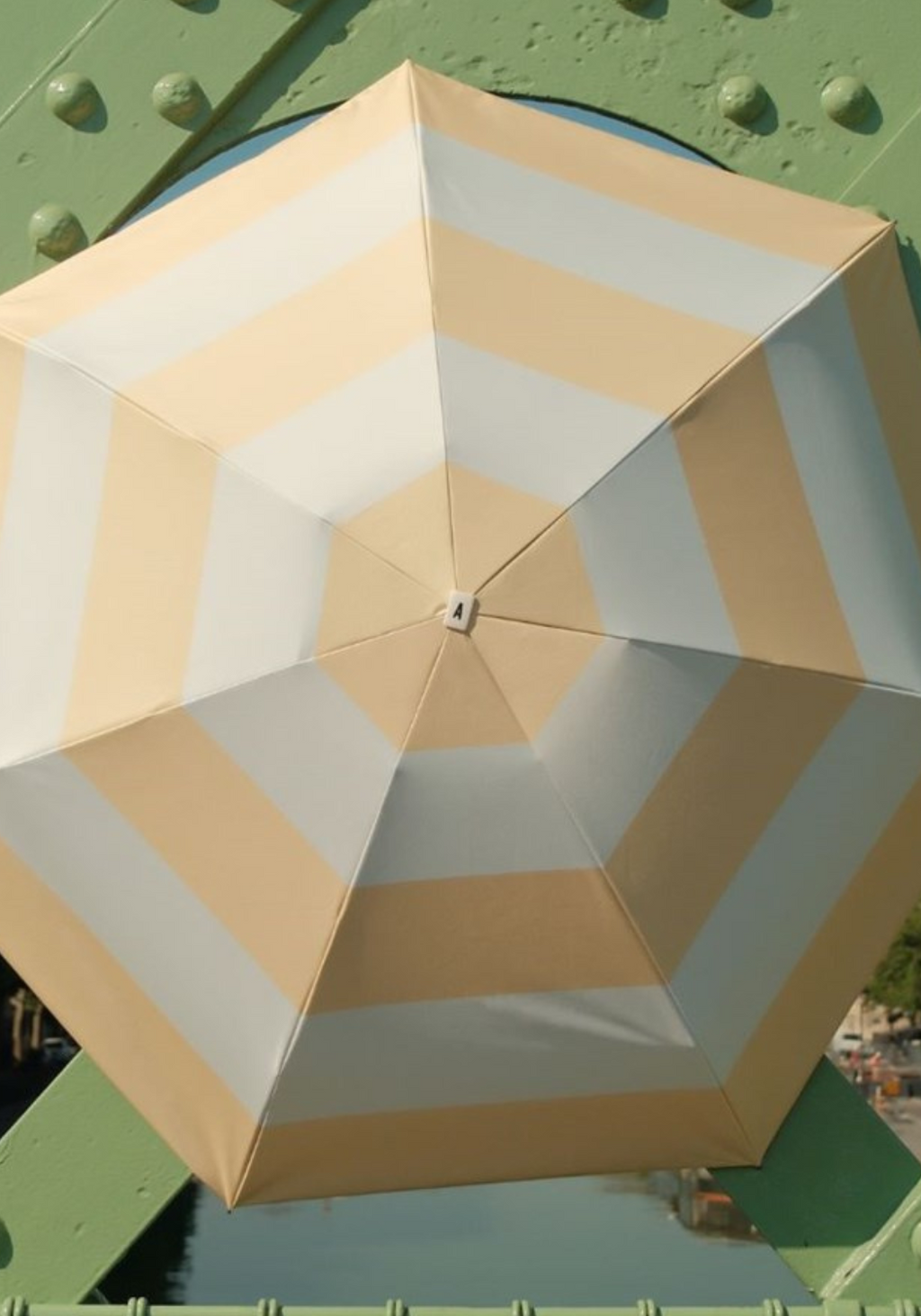 ANATOLE AURORA SUN & RAIN UMBRELLA - YELLOW STRIPE